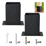 Maxbell Post Base Post Bracket Kit Solid Steel for Wood or Concrete Floors Versatile 2Pcs