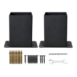 Maxbell Post Base Post Bracket Kit Solid Steel for Wood or Concrete Floors Versatile 2Pcs