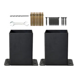 Maxbell Post Base Post Bracket Kit Solid Steel for Wood or Concrete Floors Versatile 2Pcs
