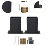 Maxbell Post Base Post Bracket Kit Solid Steel for Wood or Concrete Floors Versatile 2Pcs