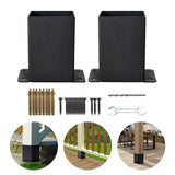 Maxbell Post Base Post Bracket Kit Solid Steel for Wood or Concrete Floors Versatile 2Pcs