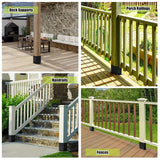 Maxbell Post Base Post Bracket Kit Solid Steel for Wood or Concrete Floors Versatile 4Pcs