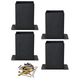 Maxbell Post Base Post Bracket Kit Solid Steel for Wood or Concrete Floors Versatile 4Pcs
