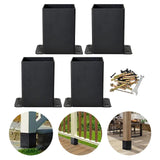 Maxbell Post Base Post Bracket Kit Solid Steel for Wood or Concrete Floors Versatile 4Pcs