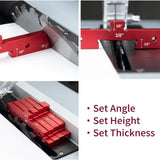 Maxbell 14Pcs Router Table Saw Setup Bars with Storage Case Sturdy Woodworking Setup