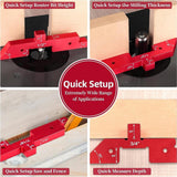 Maxbell 14Pcs Router Table Saw Setup Bars with Storage Case Sturdy Woodworking Setup