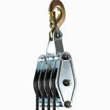 Maxbell Rope Pulley Hoist Compact Sturdy Rope Hoisting for Building Garage Warehouse 3 Wheel and 15m Rope