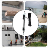 Maxbell Rope Pulley Hoist Compact Sturdy Rope Hoisting for Building Garage Warehouse 3 Wheel and 15m Rope
