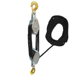 Maxbell Rope Pulley Hoist Compact Sturdy Rope Hoisting for Building Garage Warehouse 4 Wheel and 20m Rope