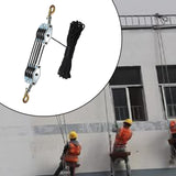 Maxbell Rope Pulley Hoist Compact Sturdy Rope Hoisting for Building Garage Warehouse 4 Wheel and 20m Rope
