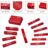 Maxbell 15Pcs Setup Blocks Gauge Sets Portable Practical Professional Aluminum Alloy
