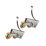 Maxbell 2 Pieces Sliding Screen Door Tandem Roller Sturdy Easily Install Replacement Double Concave Wheel