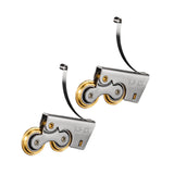 Maxbell 2 Pieces Sliding Screen Door Tandem Roller Sturdy Easily Install Replacement Double Concave Wheel