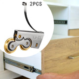 Maxbell 2 Pieces Sliding Screen Door Tandem Roller Sturdy Easily Install Replacement Double Concave Wheel