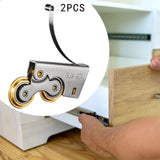 Maxbell 2 Pieces Sliding Screen Door Tandem Roller Sturdy Easily Install Replacement Double Concave Wheel