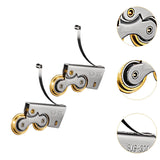 Maxbell 2 Pieces Sliding Screen Door Tandem Roller Sturdy Easily Install Replacement Double Concave Wheel