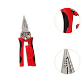 Maxbell Wire Stripper Crimper Wear Resistant Electrical Test Pliers Accessory Sturdy Red