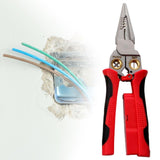 Maxbell Wire Stripper Crimper Wear Resistant Electrical Test Pliers Accessory Sturdy Red