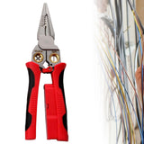 Maxbell Wire Stripper Crimper Wear Resistant Electrical Test Pliers Accessory Sturdy Red