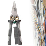 Maxbell Wire Stripper Crimper Wear Resistant Electrical Test Pliers Accessory Sturdy Gray
