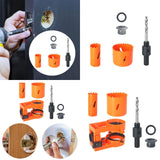Maxbell Wood Door Lock Hole Saws and Arbor Set Versatile Simple Assembly Accessories Style A