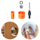 Maxbell Wood Door Lock Hole Saws and Arbor Set Versatile Simple Assembly Accessories Style A