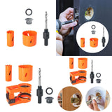 Maxbell Wood Door Lock Hole Saws and Arbor Set Versatile Simple Assembly Accessories Style A
