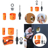 Maxbell Wood Door Lock Hole Saws and Arbor Set Versatile Simple Assembly Accessories Style A