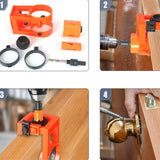 Maxbell Wood Door Lock Hole Saws and Arbor Set Versatile Simple Assembly Accessories Style B