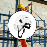 Maxbell Hard Hat Practical Impact Resistant with Goggles for Construction Men Mining White