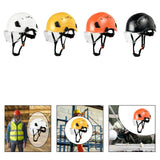 Maxbell Hard Hat Practical Impact Resistant with Goggles for Construction Men Mining White