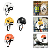 Maxbell Hard Hat Practical Impact Resistant with Goggles for Construction Men Mining White
