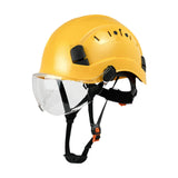 Maxbell Hard Hat Practical Impact Resistant with Goggles for Construction Men Mining Yellow
