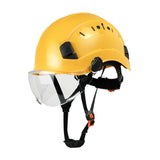 Maxbell Hard Hat Practical Impact Resistant with Goggles for Construction Men Mining Yellow