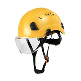 Maxbell Hard Hat Practical Impact Resistant with Goggles for Construction Men Mining Yellow