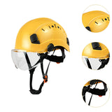 Maxbell Hard Hat Practical Impact Resistant with Goggles for Construction Men Mining Yellow