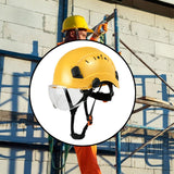 Maxbell Hard Hat Practical Impact Resistant with Goggles for Construction Men Mining Yellow