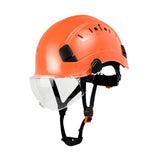 Maxbell Hard Hat Practical Impact Resistant with Goggles for Construction Men Mining Orange