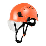 Maxbell Hard Hat Practical Impact Resistant with Goggles for Construction Men Mining Orange