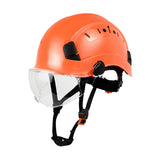 Maxbell Hard Hat Practical Impact Resistant with Goggles for Construction Men Mining Orange