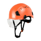 Maxbell Hard Hat Practical Impact Resistant with Goggles for Construction Men Mining Orange