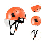 Maxbell Hard Hat Practical Impact Resistant with Goggles for Construction Men Mining Orange