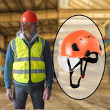 Maxbell Hard Hat Practical Impact Resistant with Goggles for Construction Men Mining Orange