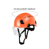Maxbell Hard Hat Practical Impact Resistant with Goggles for Construction Men Mining Orange