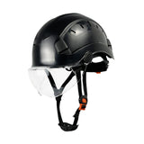 Maxbell Hard Hat Practical Impact Resistant with Goggles for Construction Men Mining Black
