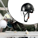 Maxbell Hard Hat Practical Impact Resistant with Goggles for Construction Men Mining Black