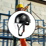 Maxbell Hard Hat Practical Impact Resistant with Goggles for Construction Men Mining Black