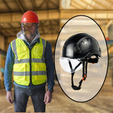 Maxbell Hard Hat Practical Impact Resistant with Goggles for Construction Men Mining Black