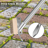 Maxbell Manual Crevice Weeding Brush Crevice Cleaning Tool for Driveway Cracks Decks