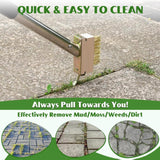 Maxbell Manual Crevice Weeding Brush Crevice Cleaning Tool for Driveway Cracks Decks